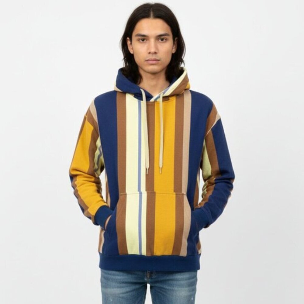 Urban Outfitters Vertical Stripe Pullover Hoodie - Size Small